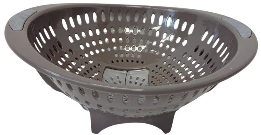 Mega plast Cedník Lux s otvorem, šedý, 32,5 × 29 × 14 cm