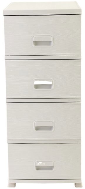 Mega Plast Komoda Natura 44 × 37 × 90,5 cm, sv. šedá