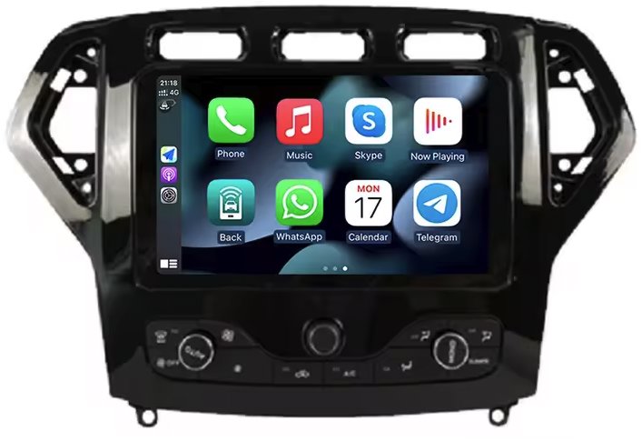 Mekede Autorádio Ford Mondeo MK4 2007 - 2010 s Android, CarPlay, Bluetooth, rámeček typu "B"