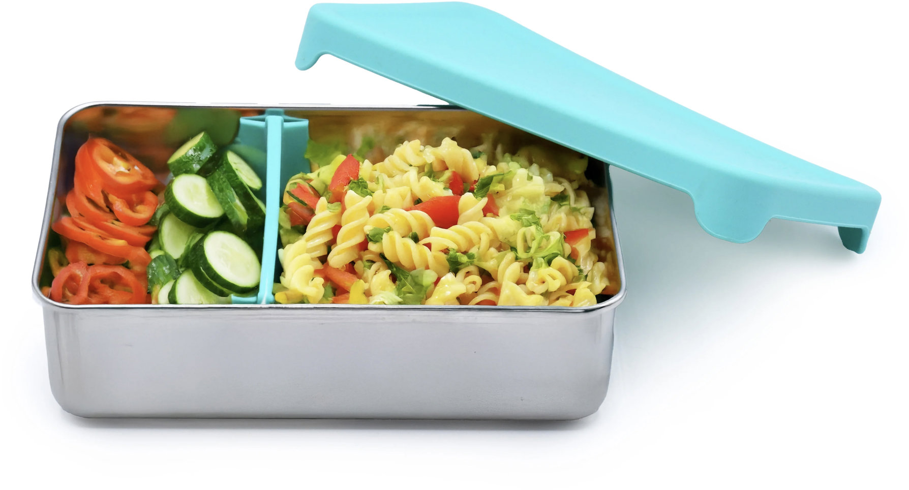 Melii Nerezový Bento box 740 ml se silikonovým víkem modrý