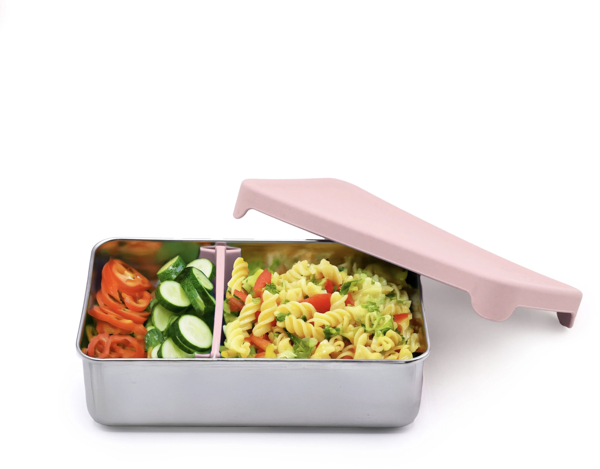 Melii Nerezový Bento box 740 ml se silikonovým víkem růžový