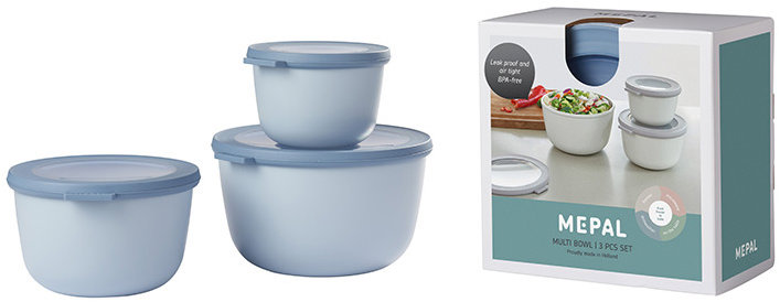 Mepal Set 3 ks misek Cirqula Nordic Blue 0,5 l + 1 l + 2 l