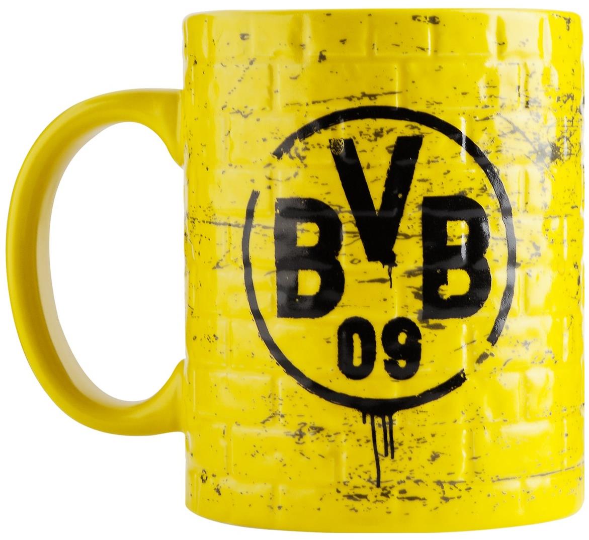FotbalFans Keramický hrnek Borussia Dortmund FC, 300 ml, žlutý
