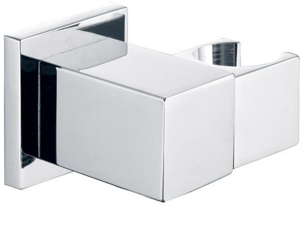 MEREO Držák sprchy polohovací hranatý, pochromovaná mosaz