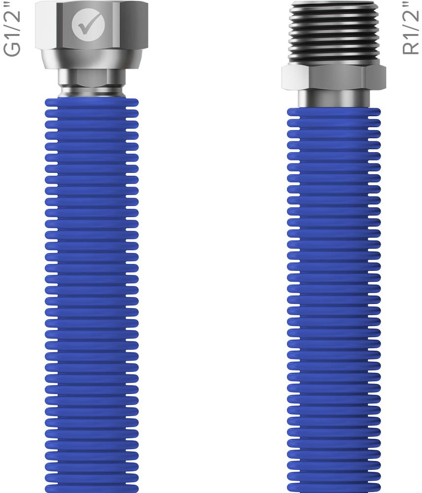 MERABELL Aqua Flexi R1/2"-G1/2" modrá, 30-60cm