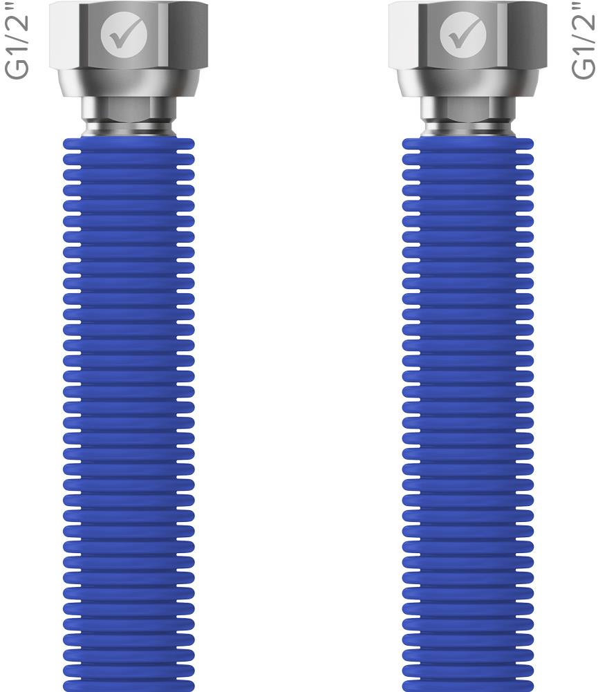 MERABELL Aqua Flexi G1/2"-G1/2" modrá, 30-60cm
