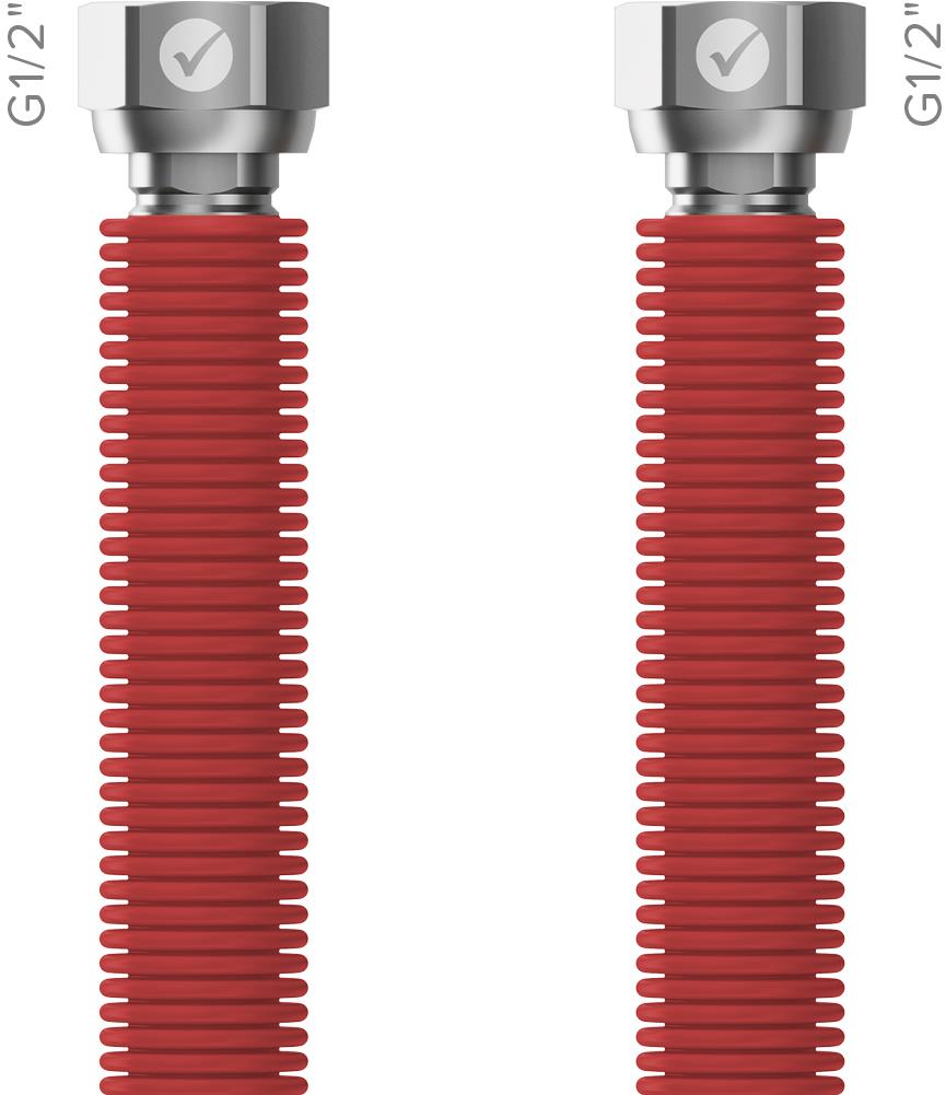 MERABELL Aqua Flexi G1/2"-G1/2" červená, 30-60cm