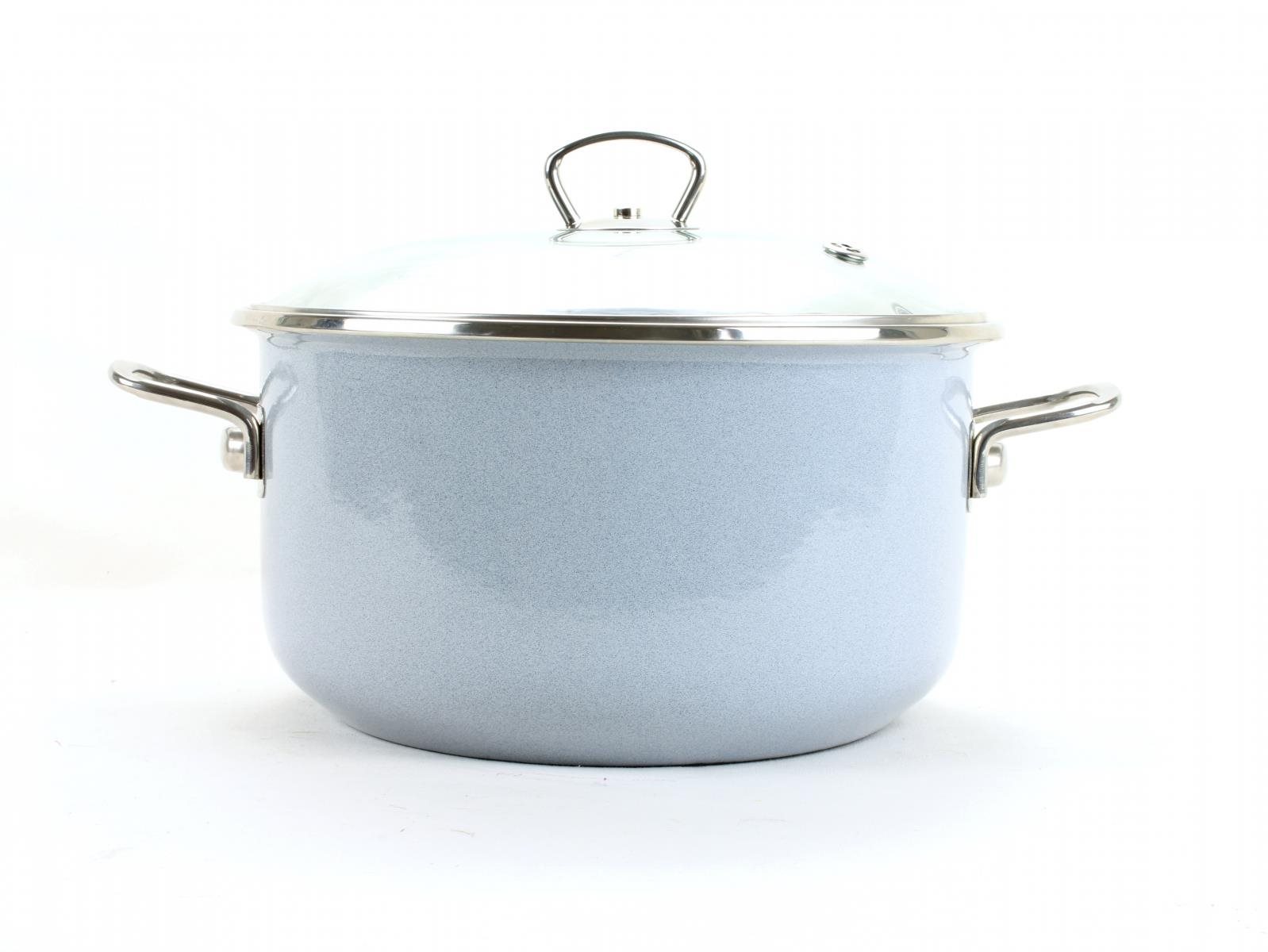 Belis Smaltovaný hrnec Premium bledě modrý 18cm, 2,2l
