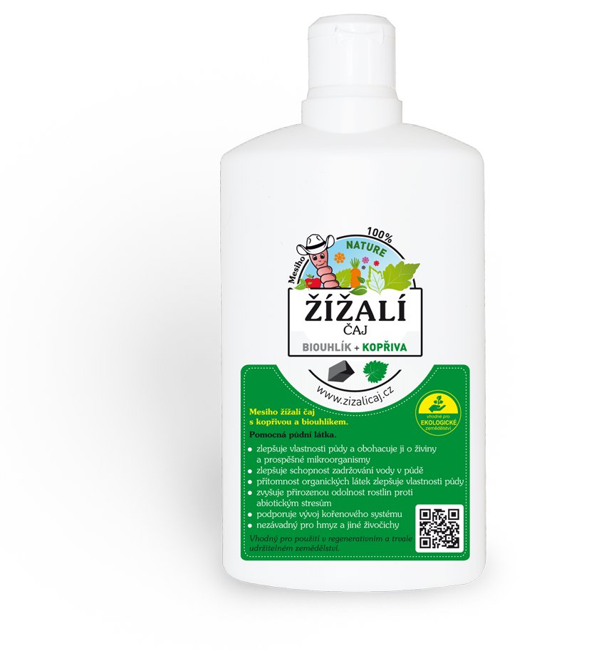 MESIHO ŽÍŽALÍ ČAJ s kopřivou a biouhlíkem 0,5 l