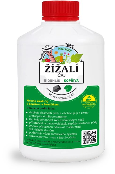 MESIHO ŽÍŽALÍ ČAJ s kopřivou a biouhlíkem 1 l