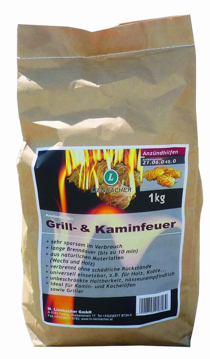 Lienbacher Podpalovací smotky 1kg pro kamna, krby a zahradní grily