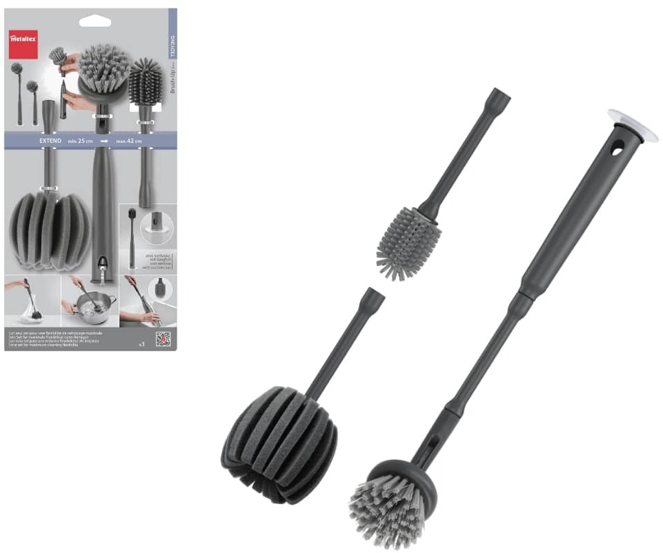 Metaltex Kartáče čistící sada 3 ks měnitelné