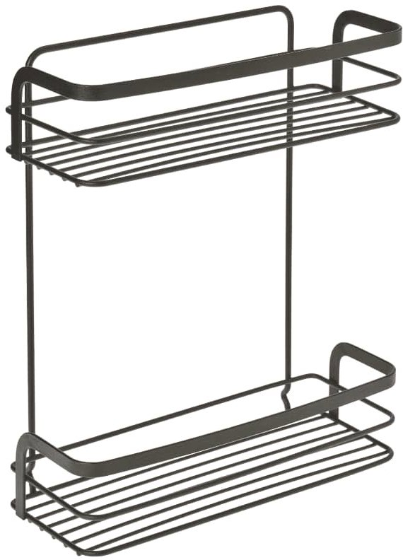 Metaltex ORIGIN LAVA Police 26 × 10 × 30 cm závěsná 2 patra černá