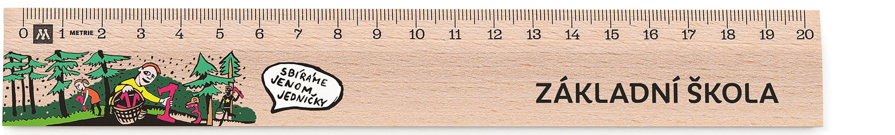 METRIE Didakt M02 dřevěné, sbíráme jedničky, 20 cm