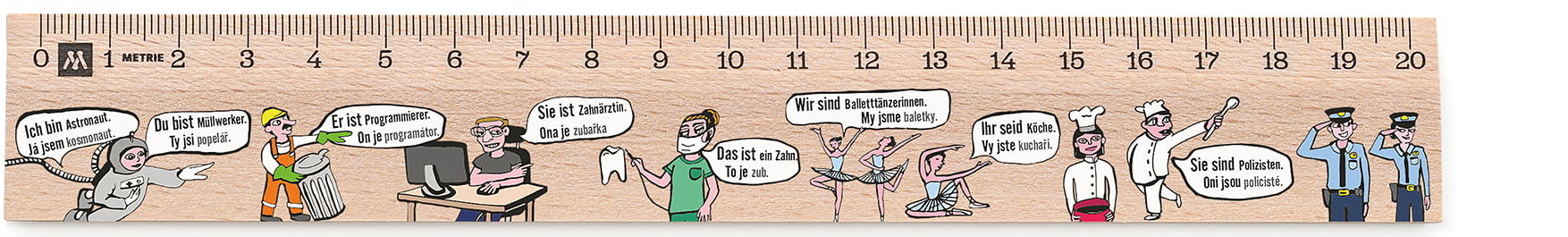 METRIE Didakt M02 dřevěné, tiergerausche, 20 cm