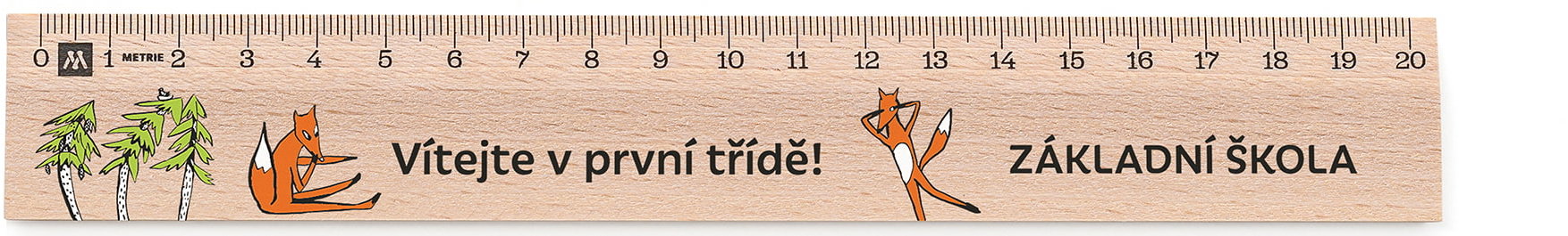 METRIE Didakt M02 dřevěné, vítejte v 1. třídě, 20 cm