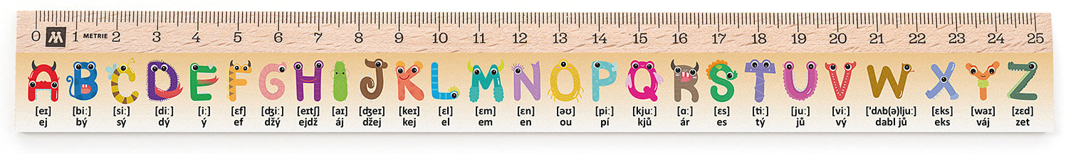 METRIE Didakt M07 dřevěné, alphabet, 25 cm