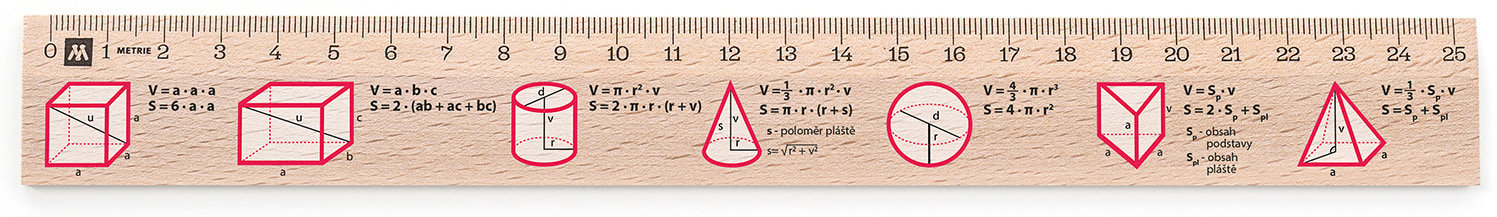 METRIE Didakt M07 dřevěné, objemy těles, 25 cm