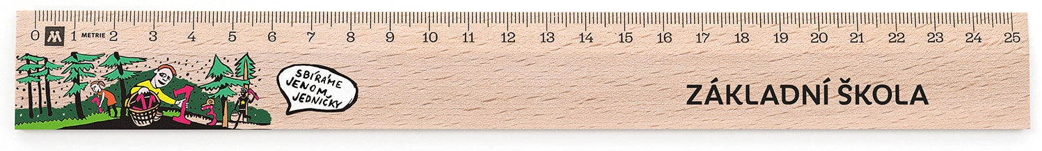 METRIE Didakt M07 dřevěné, sbíráme jedničky, 25 cm
