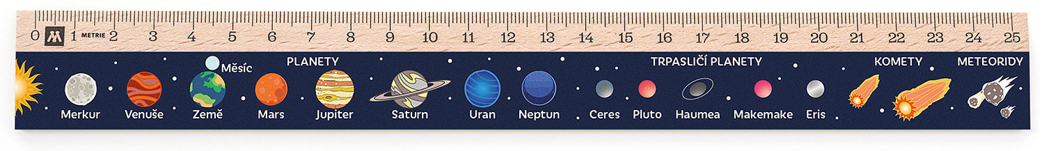 METRIE Didakt M07 dřevěné, sluneční soustava, 25 cm