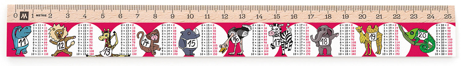 METRIE Didakt M07 dřevěné, velká násobilka, 25 cm