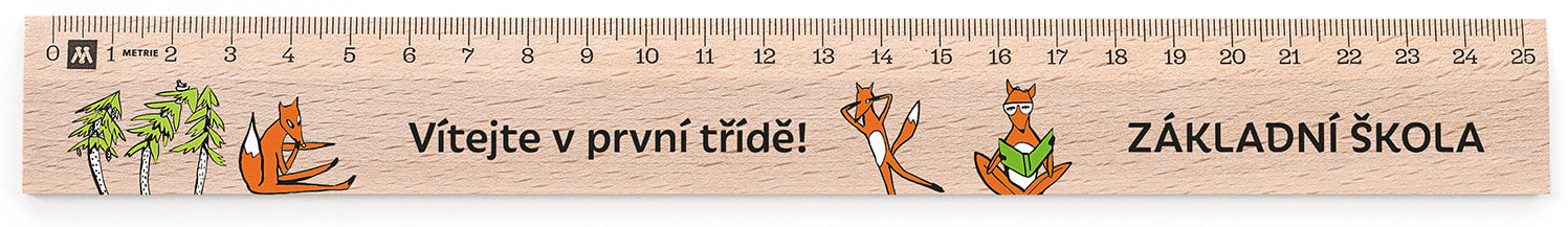 METRIE Didakt M07 dřevěné, vítejte v první třídě, 25 cm