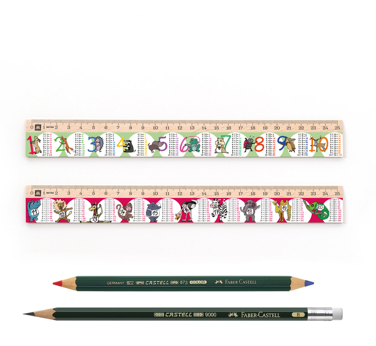 METRIE DSM04 4dílná školní sada pravítek a tužek Faber Castell