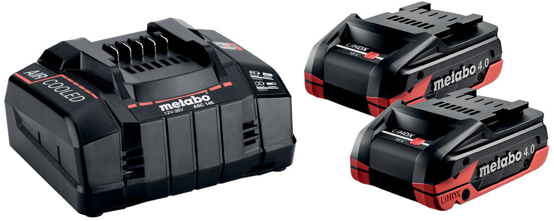METABO Basic-Set 2 × LiHDX (Li-ion) 4,0 Ah
