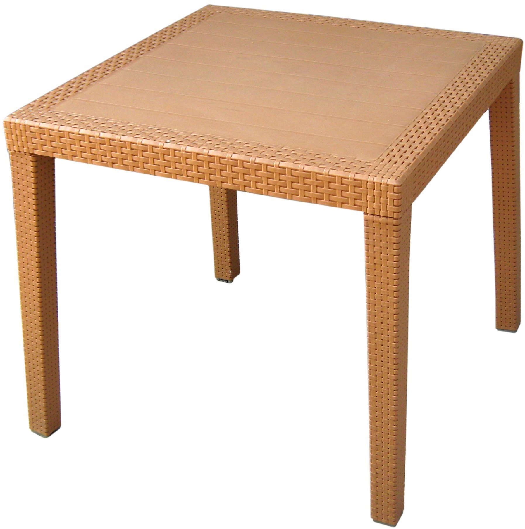 MEGA PLAST Stůl zahradní RATAN LUX polyratan 73 cm, okrový