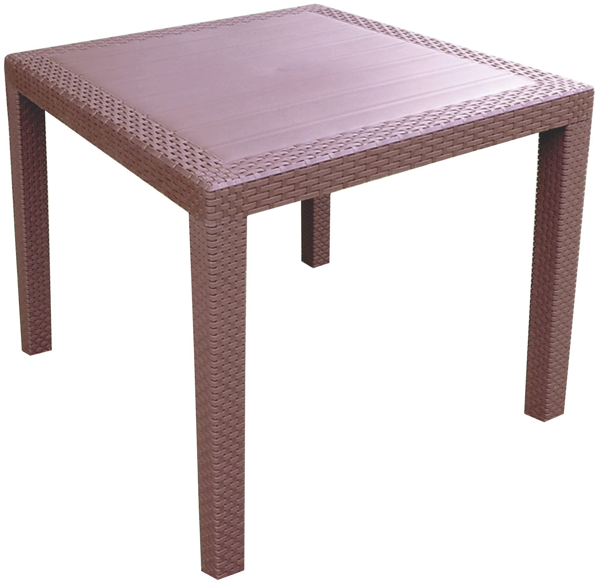 MEGA PLAST Zahradní stůl RATAN LUX, polyratan 73 cm, wenge