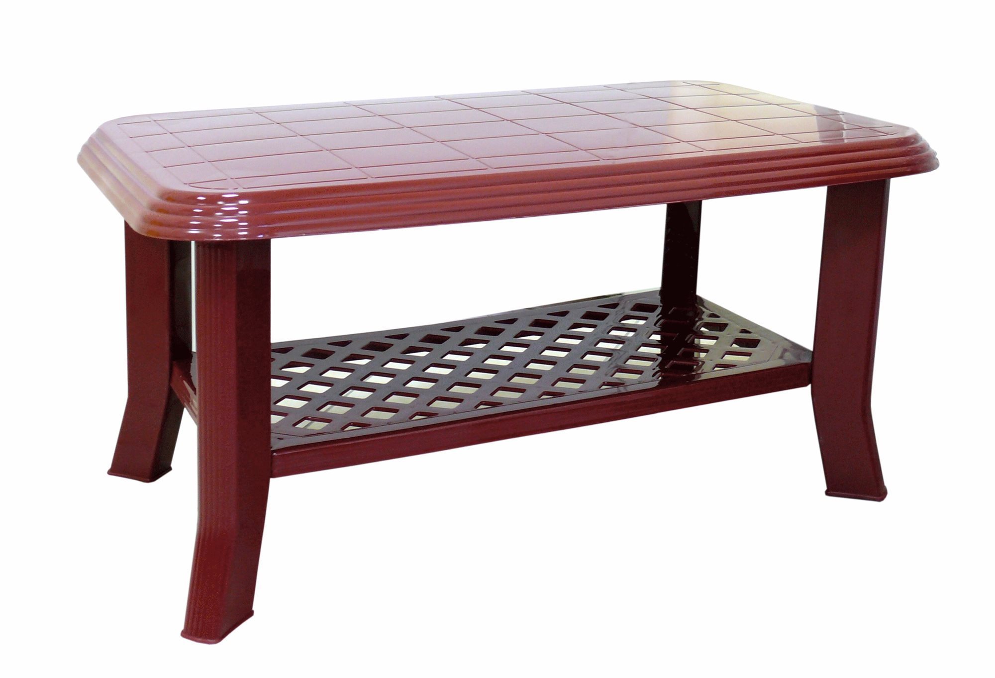 MEGA PLAST Zahradní stůl CLUB 90 cm, bordó