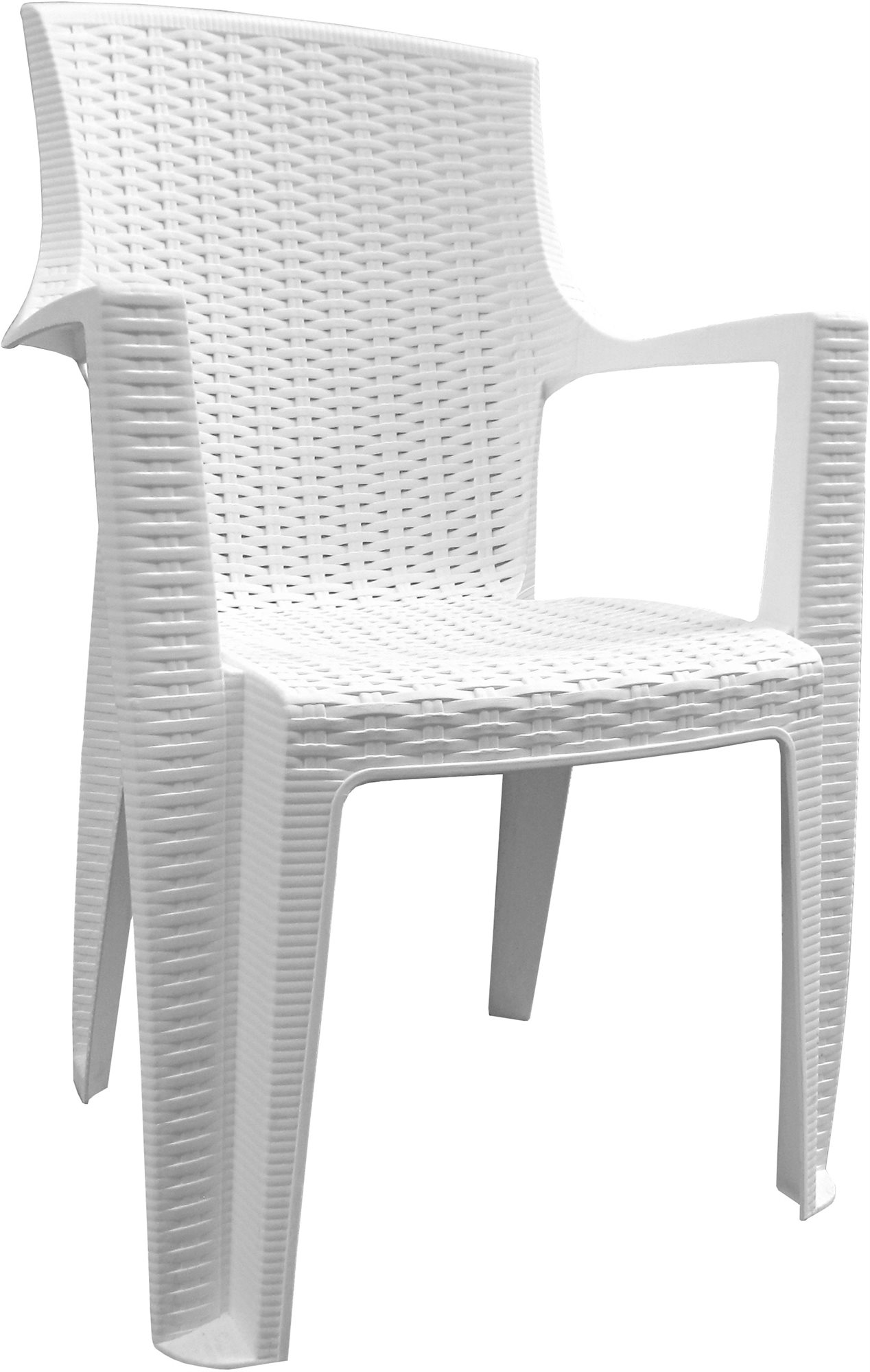 MEGA PLAST Židle zahradní AMELIA polyratan, bílá
