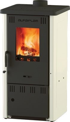 Alfa Plam ELITA 2*CV ECO, béžová 6,5 kW, kouřovod 120 mm