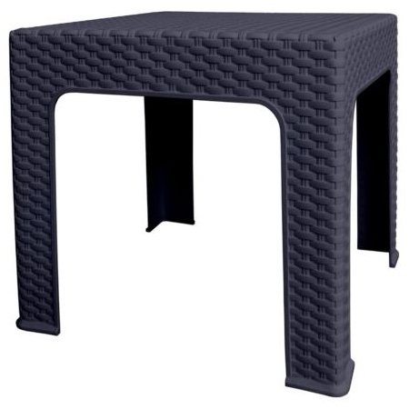 MEGA PLAST Zahradní stůl BISTRO polyratan, plast 42,5 cm, antracit