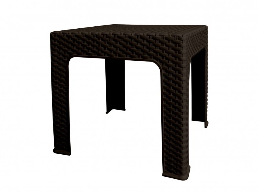 MEGA PLAST Zahradní stůl BISTRO polyratan, plast 42,5 cm, wenge