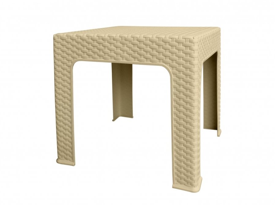 MEGA PLAST Zahradní stůl BISTRO polyratan, plast 42,5 cm, krémový