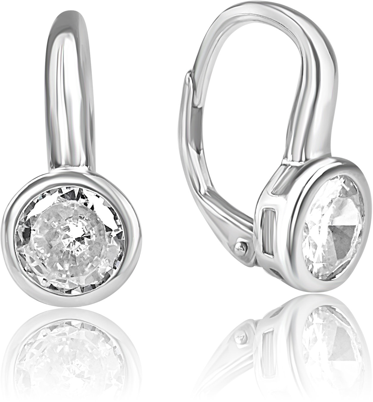 Meucci Stříbrné visací náušnice Zirkon (Ag 925/1000, 3 g)