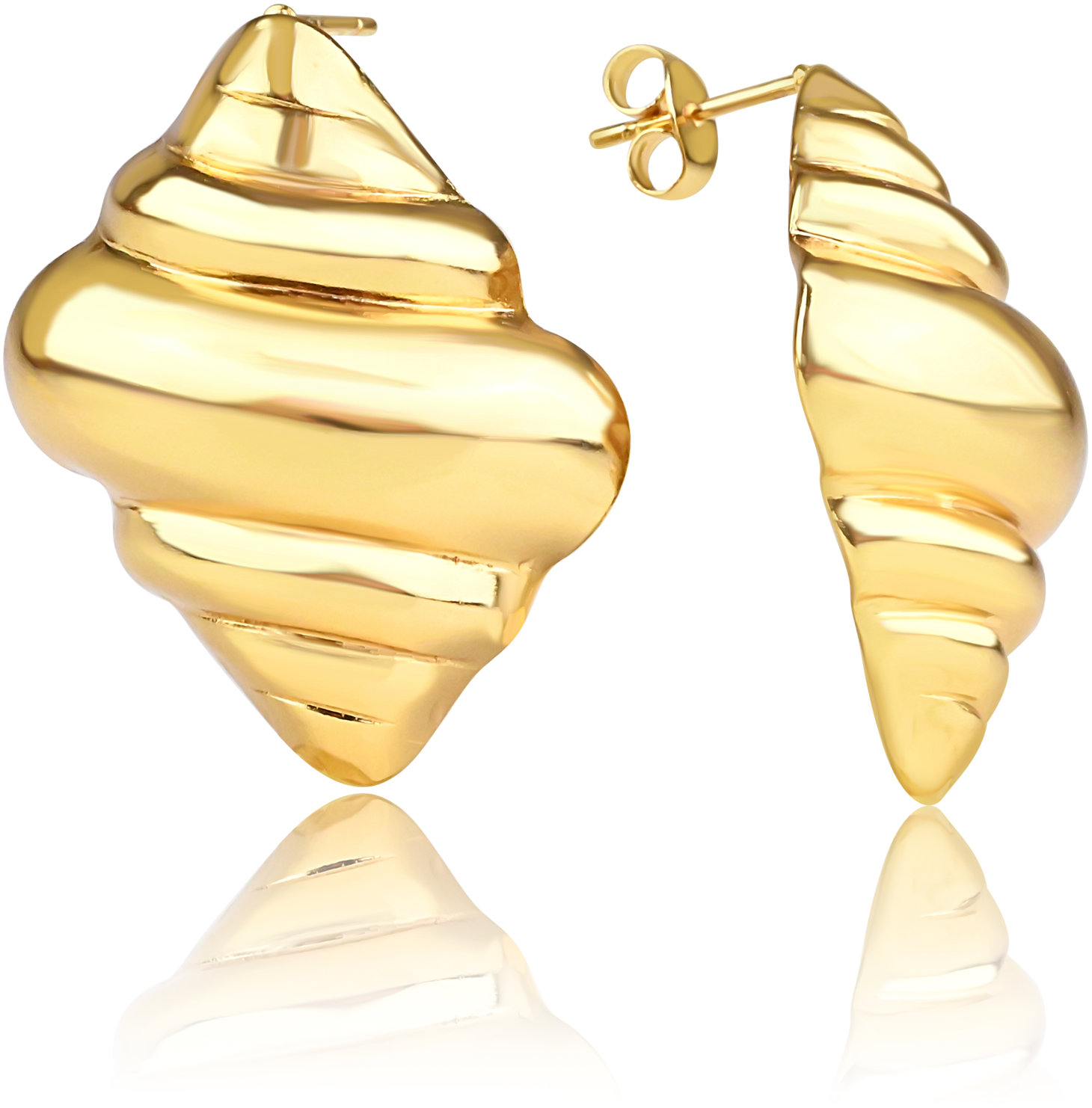 Meucci Náušnice Croissant gold