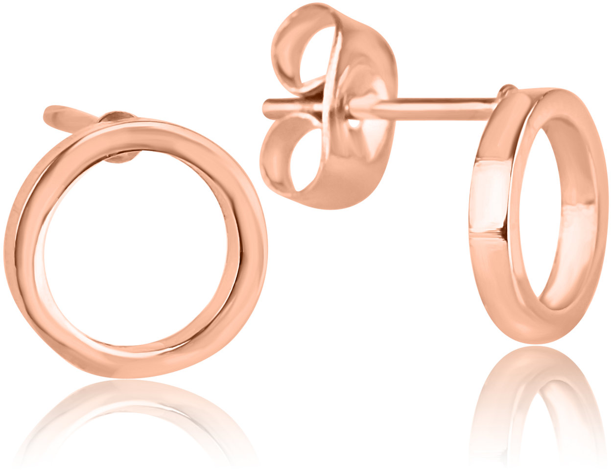Meucci Náušnice Kroužek rose gold