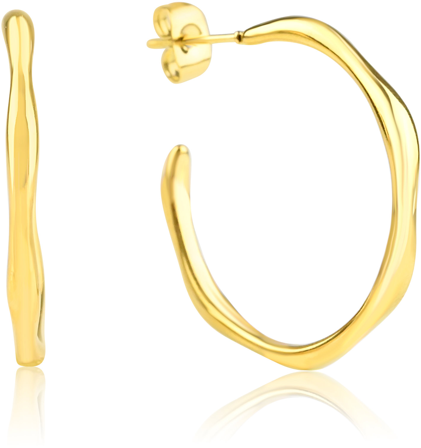 Meucci Náušnice Kroužky twist gold