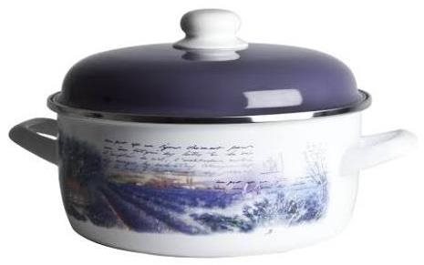 Metalac levandule, mělký kastrol Standard s poklicí 18 cm, 2,2 l