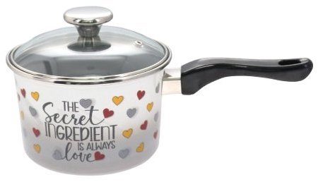 Metalac LOVE, Hluboký rendlík s dlouhým držalem a skleněnou poklicí 16 cm, 1,9 l