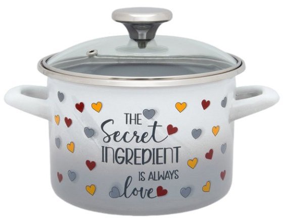 Metalac LOVE, Hrnec se skl. poklicí 16 cm, 1,9 l