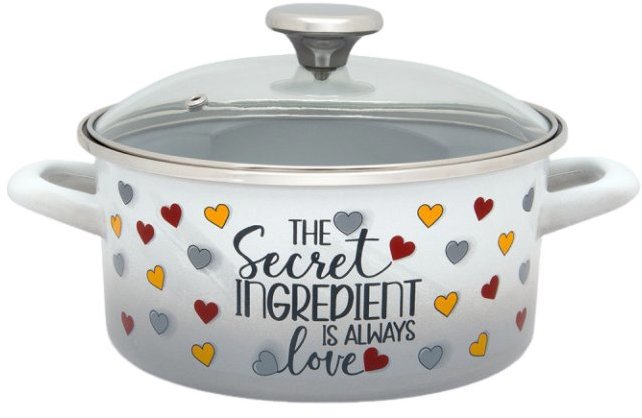Metalac LOVE, Kastrol se skl. poklicí 20 cm, 2,8 l,