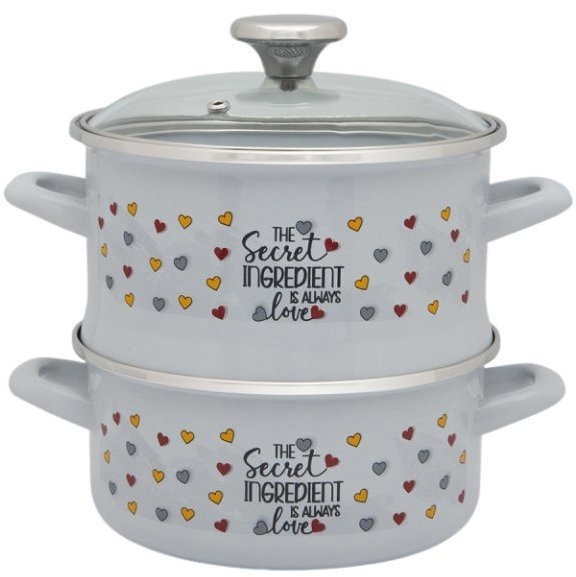 Metalac LOVE, Set 2 ks napařovacích hrnců 18 cm, 3 l