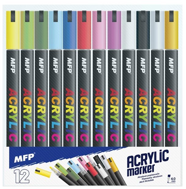 MFP akrylové 4 mm, set 12 ks
