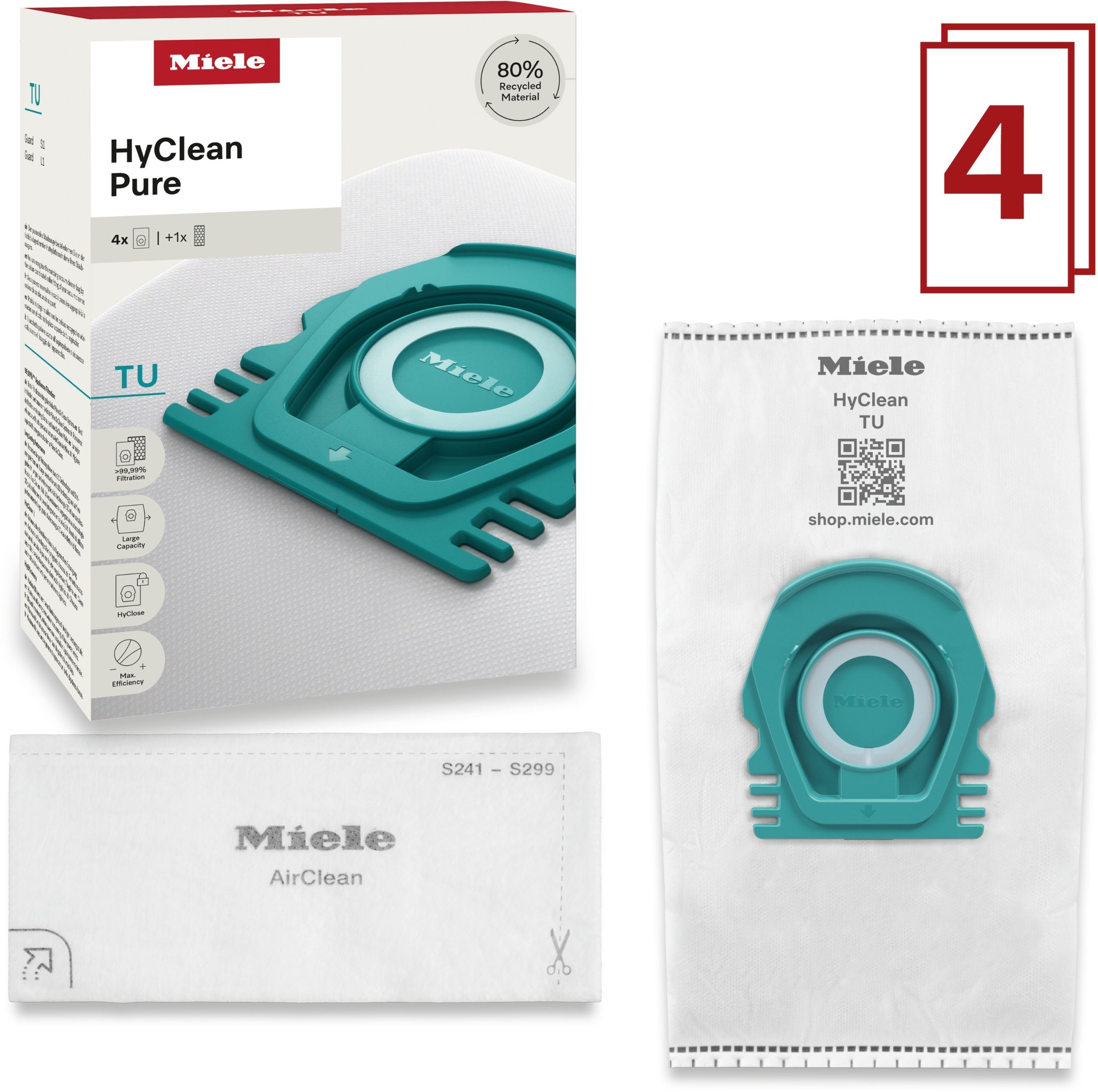 Miele HyClean Pure TU - 4 ks