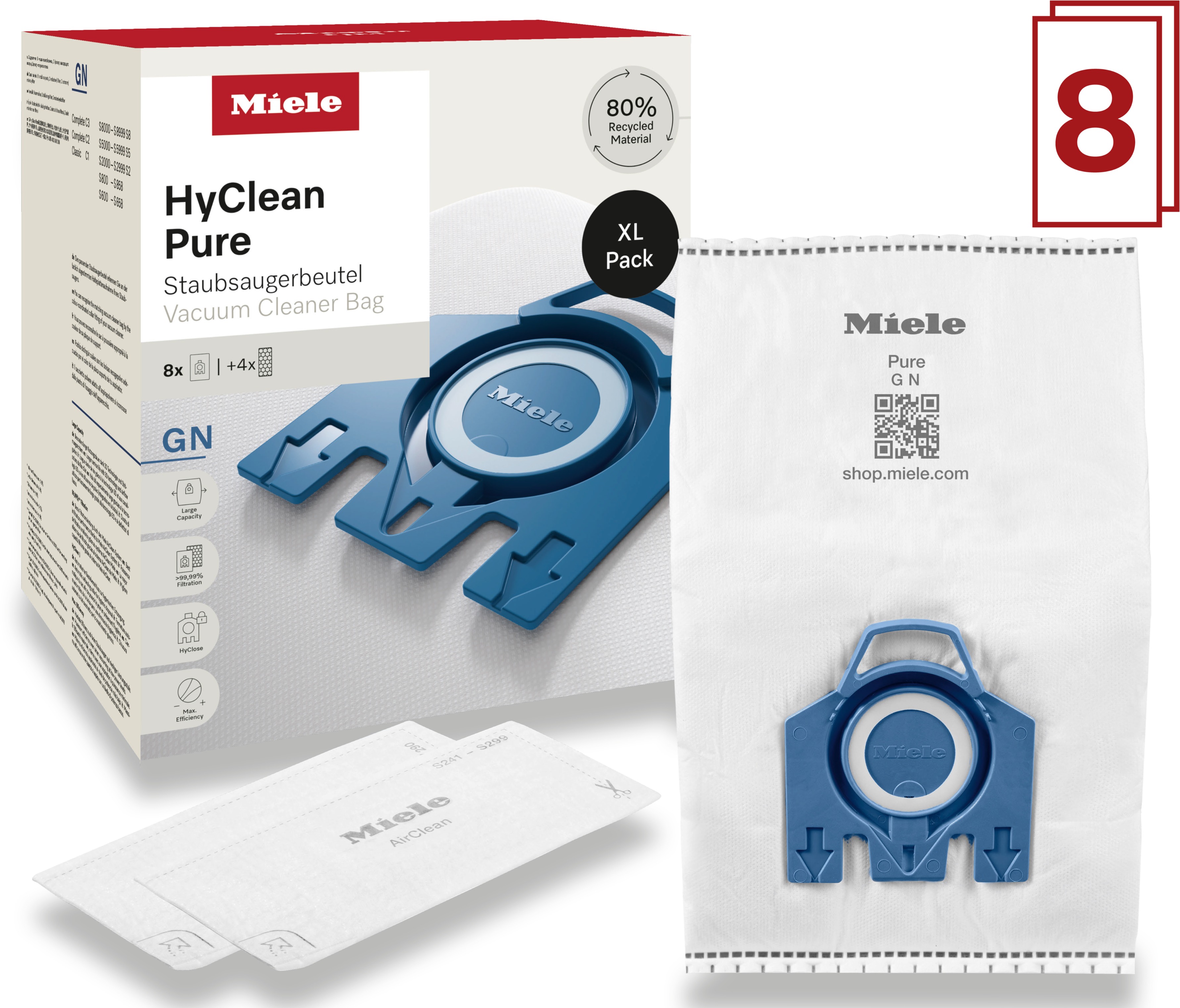 Miele HyClean Pure GN XL – 8 ks