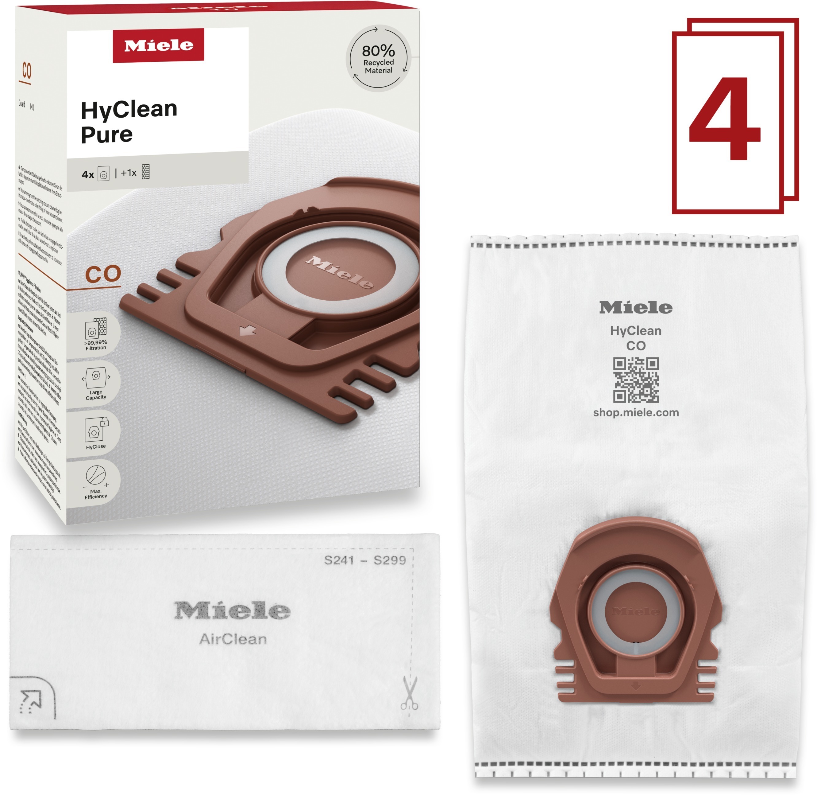 Miele HyClean Pure CO - 4 ks