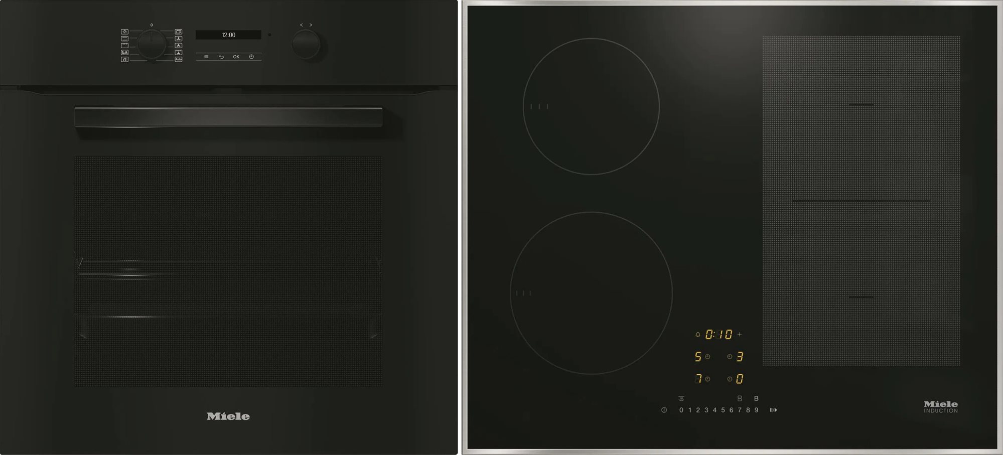 MIELE H 2861-1 BP Black 125 Edition + MIELE KM 7466 FR 125 Edition